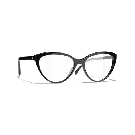 Cat Eye Eyeglasses Acetate & Metal Black 